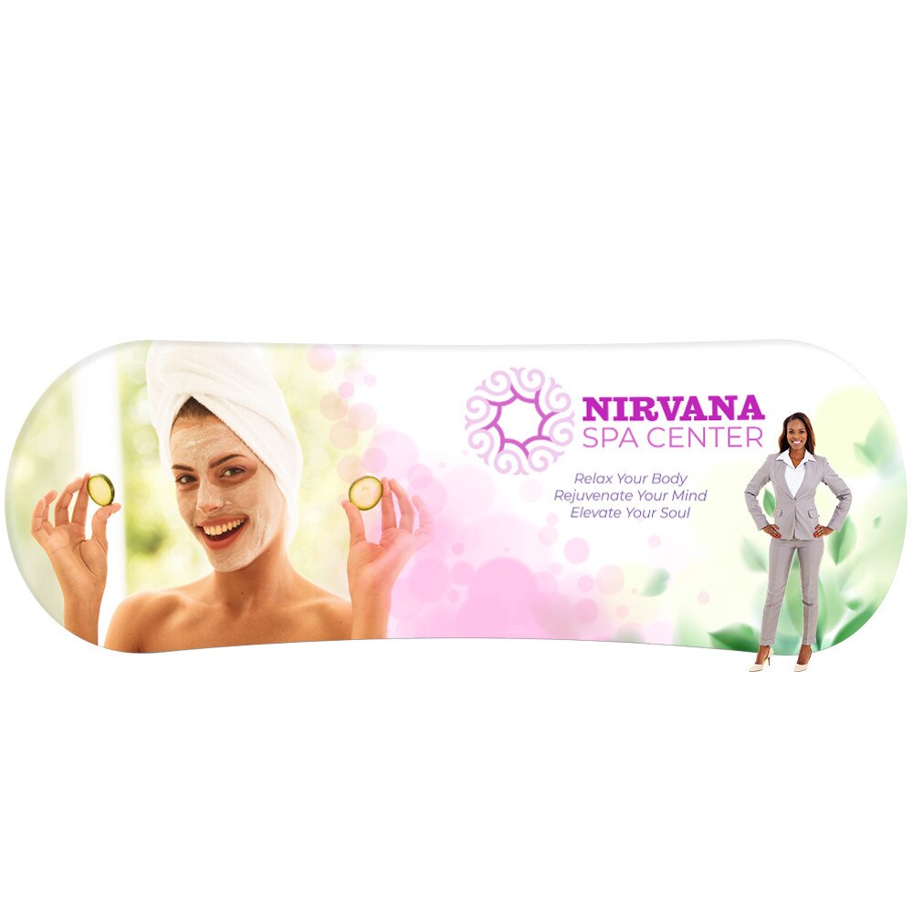 20 ft. EZ Tube® Kicktail Single-Sided White Back Fabric (Graphic Package)