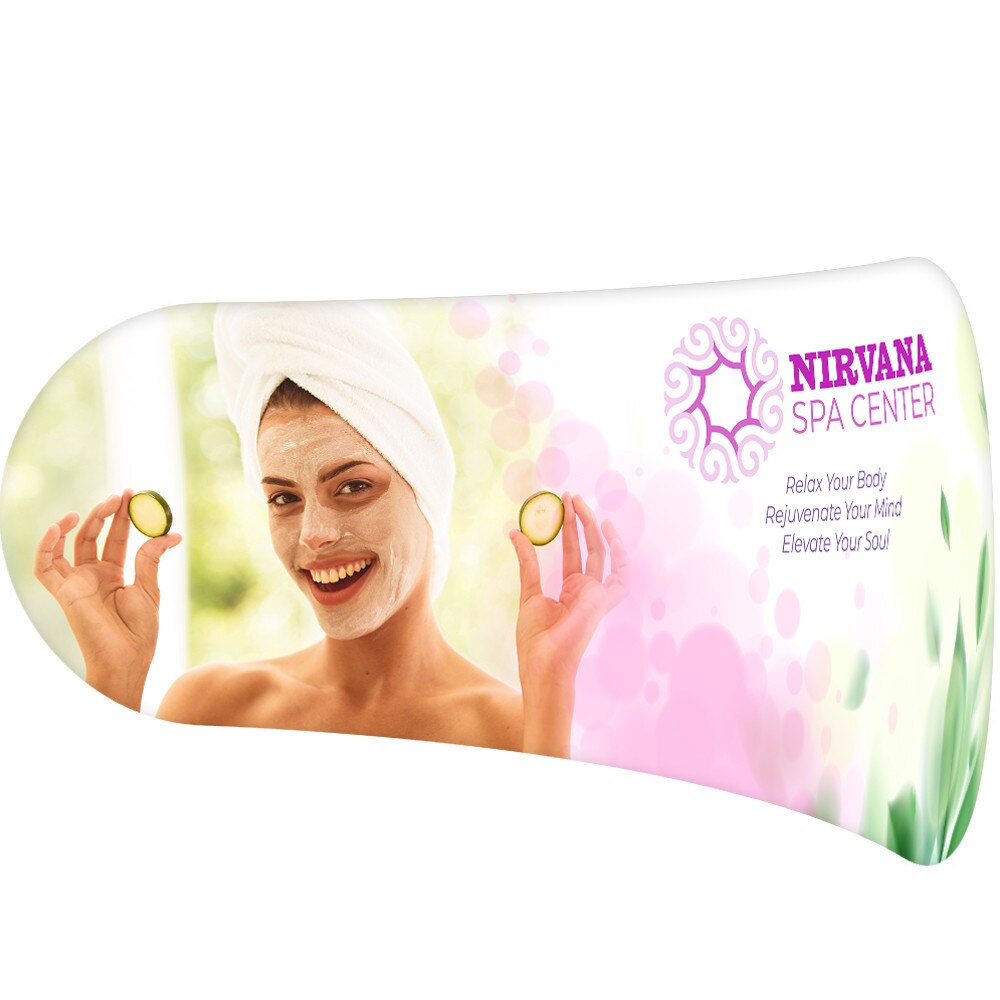 20 ft. EZ Tube® Kicktail Single-Sided White Back Fabric (Graphic Package)