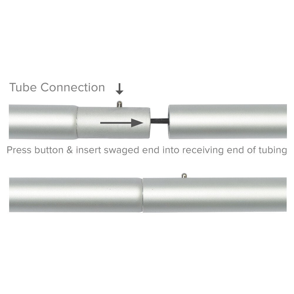 20 ft. EZ Tube® Kicktail Single-Sided White Back Fabric (Graphic Package)