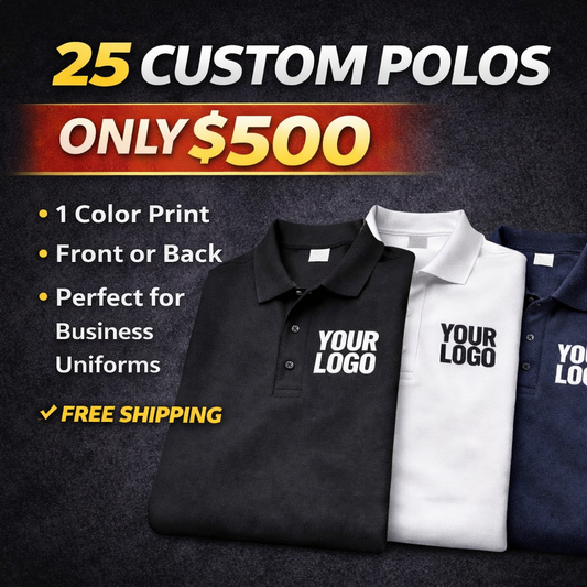 25 POLOS FOR $500